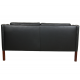 Børge Mogensen 2212 2.seater sofa in black leather