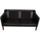 Børge Mogensen 2212 2.seater sofa in black leather