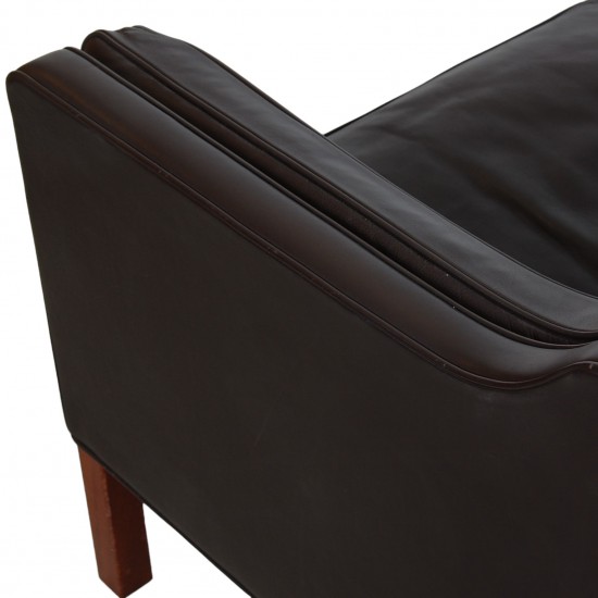 Børge Mogensen 2212 2.seater sofa in dark brown leather