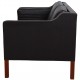 Børge Mogensen 2212 2.seater sofa in dark brown leather