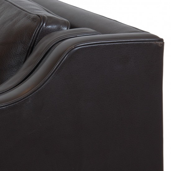 Børge Mogensen 2212 2.seater sofa in dark brown leather