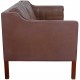 Børge Mogensen 2212 2.seater sofa in brown leather