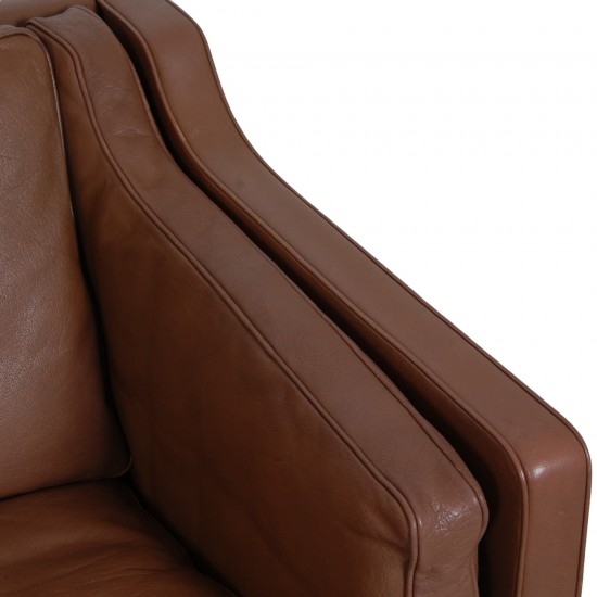 Børge Mogensen 2212 2.seater sofa in brown leather