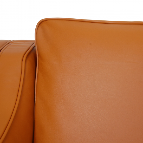 Børge Mogensen 2212 2.seater sofa reupholstered in whisky-colored Nevada leather