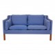 Børge Mogensen 2.seat sofa 2212 in blue fabric 