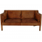 Børge Mogensen 2.pers sofa 2212 i patineret læder