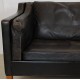 Børge Mogensen 3 seater sofa 2213 in patinated black leather