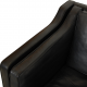 Børge Mogensen 3.pers sofa 2213 i patineret sort bøffel læder