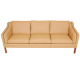 Børge Mogensen 2213 3.seater sofa reupholstered in nature-colored Nevada leather