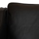 Børge Mogensen 2213, 3.seater sofa reupholstered in black nevada aniline leather