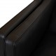 Børge Mogensen 2213, 3.seater sofa reupholstered in black nevada aniline leather