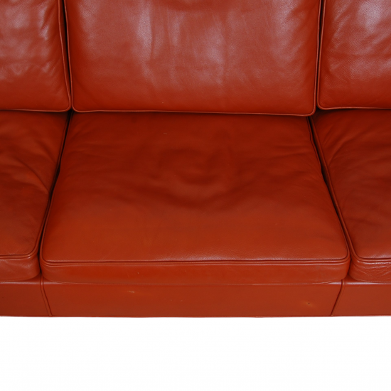 Børge Mogensen 2213 3.pers sofa in cognac leather with patina