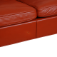 Børge Mogensen 2213 3.pers sofa in cognac leather with patina