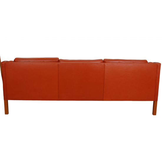 Børge Mogensen 2213 3.pers sofa in cognac leather with patina