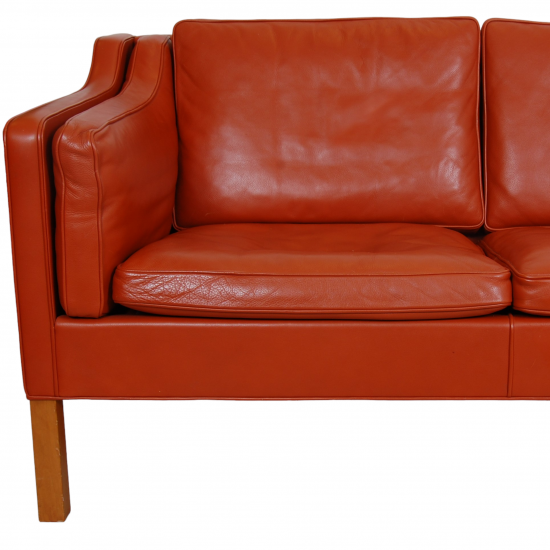 Børge Mogensen 2213 3.pers sofa in cognac leather with patina