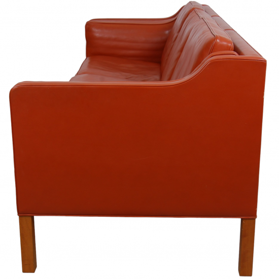 Børge Mogensen 2213 3.pers sofa in cognac leather with patina