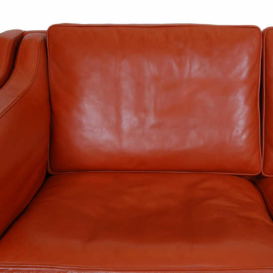 Børge Mogensen 2213 3.pers sofa in cognac leather with patina