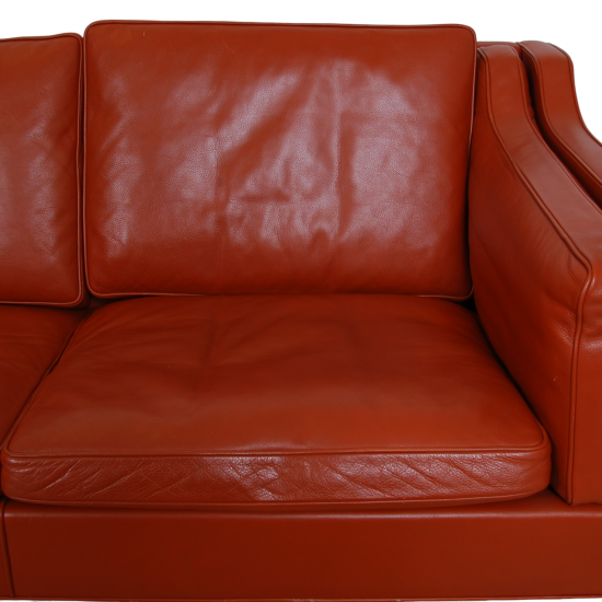 Børge Mogensen 2213 3.pers sofa in cognac leather with patina