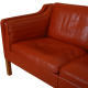 Børge Mogensen 2213 3.pers sofa in cognac leather with patina