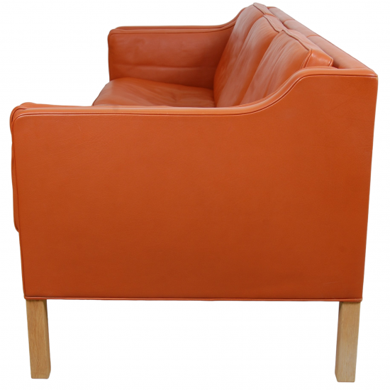 Børge Mogensen 2213 3.pers sofa in cognac leather with patina