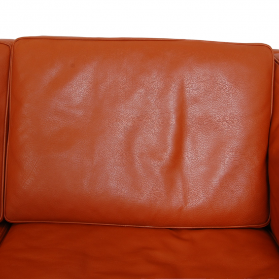 Børge Mogensen 2213 3.pers sofa in cognac leather with patina