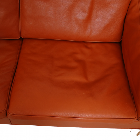 Børge Mogensen 2213 3.pers sofa in cognac leather with patina