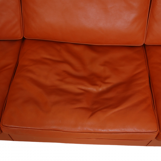 Børge Mogensen 2213 3.pers sofa in cognac leather with patina