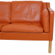 Børge Mogensen 2213 3.pers sofa i patineret cognac læder