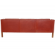 Børge Mogensen 2213 3.pers sofa in red leather with patina