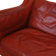 Børge Mogensen 2213 3.pers sofa in red leather with patina