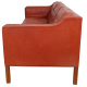 Børge Mogensen 2213 3.pers sofa in red leather with patina