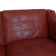 Børge Mogensen 2213 3.pers sofa i patineret rødt læder