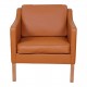 Børge Mogensen 2321 armchair newly upholstered with cognac bison leather
