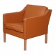 Børge Mogensen 2321 armchair newly upholstered with cognac bison leather