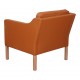 Børge Mogensen 2321 armchair newly upholstered with cognac bison leather