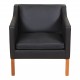 Børge Mogensen lounge chair 2321, newly upholstered with black bison leather