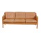 Børge Mogensen 2323 3 pers sofa with patinated light leather