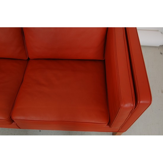 Børge Mogensen 2.seater sofa model 2332 in cognac læder