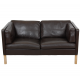 Børge Mogensen 2.seater sofa model 2442 in brown leather