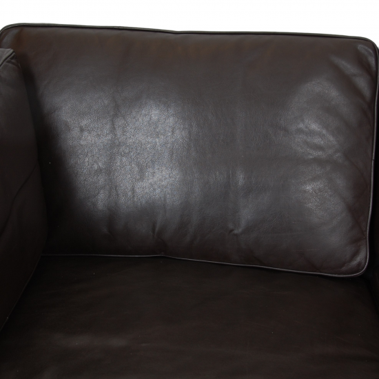 Børge Mogensen 2.seater sofa model 2442 in brown leather