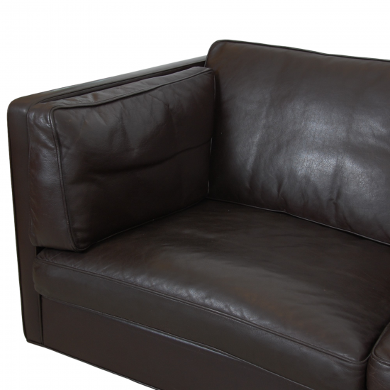 Børge Mogensen 2.pers sofa 2442 i brun læder