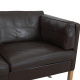 Børge Mogensen 2.seater sofa model 2442 in brown leather