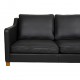 Ombetrækning af Børge Mogensen 2323 3.per sofa i læder