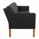 Børge Mogensen 3pers sofa 2323 newly upholstered with black bison leather