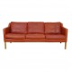 Børge Mogensen 3.Seater sofa model 2323 in patinated Cognac leather