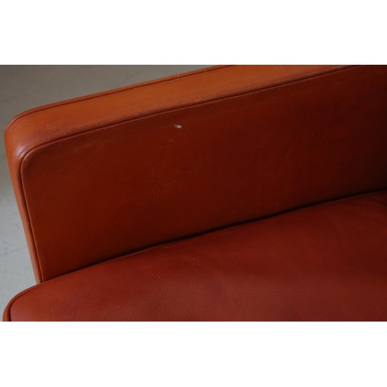 Børge Mogensen 3.Seater sofa model 2323 in patinated Cognac leather