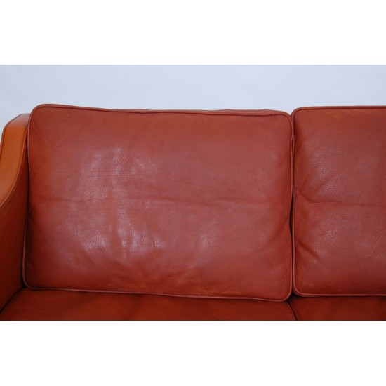 Børge Mogensen 3.pers sofa 2323 i patineret cognac læder