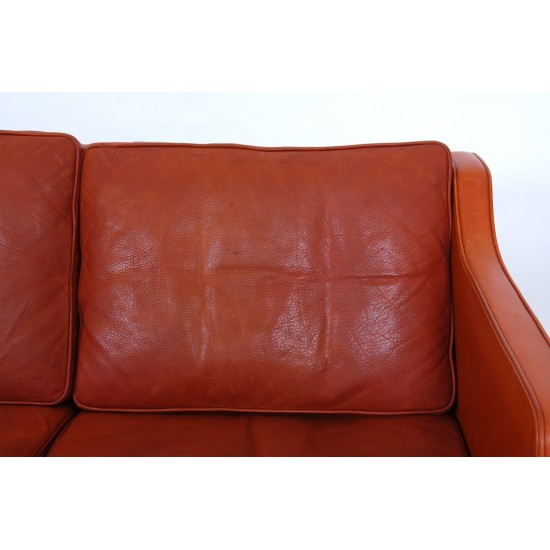 Børge Mogensen 3.Seater sofa model 2323 in patinated Cognac leather