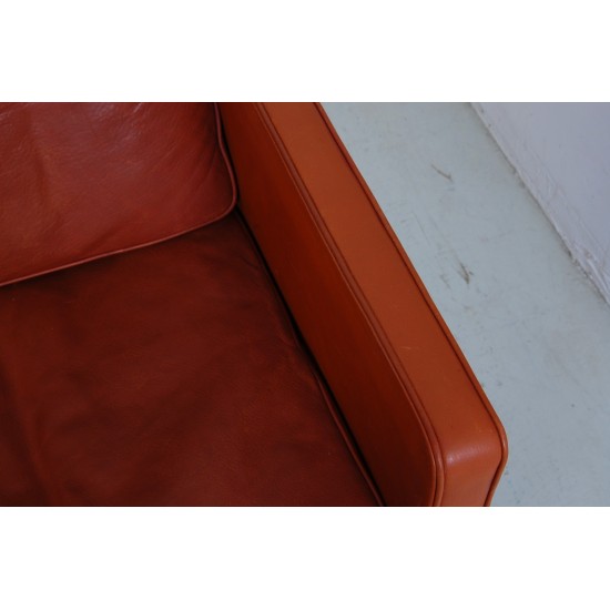 Børge Mogensen 3.Seater sofa model 2323 in patinated Cognac leather