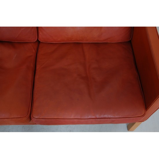 Børge Mogensen 3.Seater sofa model 2323 in patinated Cognac leather